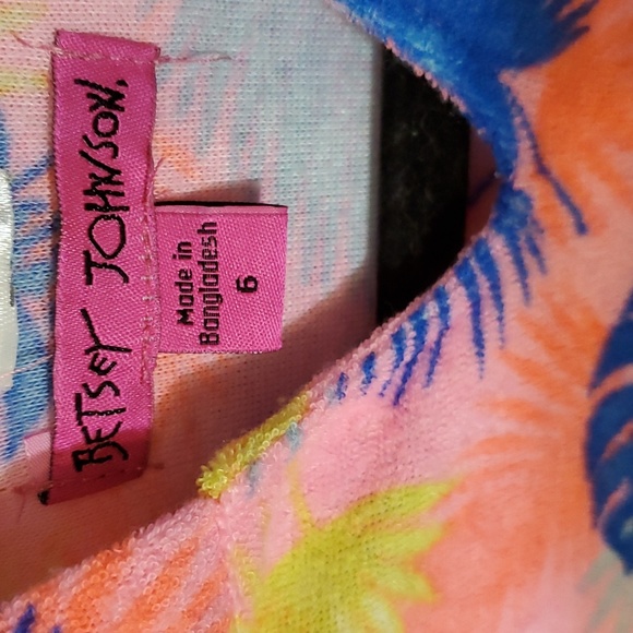 Betsey Johnson Girl's Pink Terry Bathing Suit, Swim Suit Hooded Coverup - Picture 4 of 8